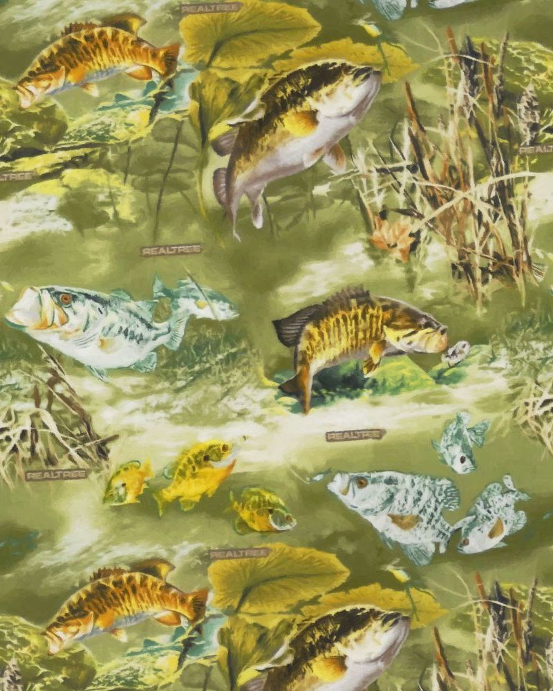 Vintage IG Fish Fabric Camouflage