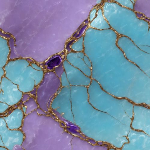 Violet and Teal Kintsugi