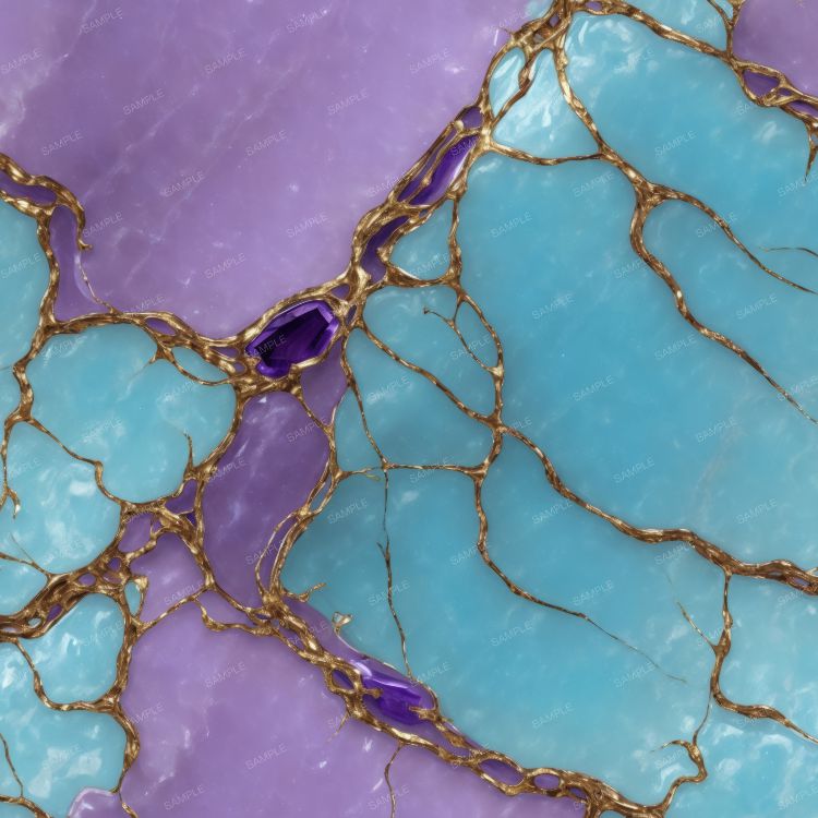 Violet and Teal Kintsugi