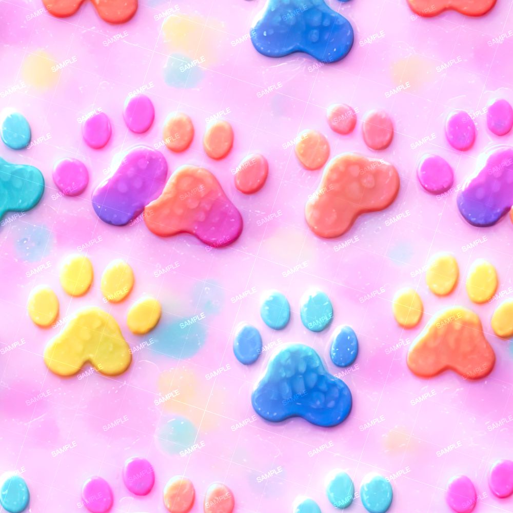 Water Drop Paw Prints 42