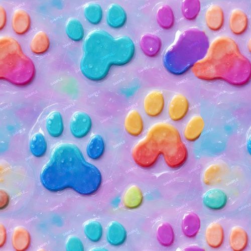 Water Drop Paw Prints 43