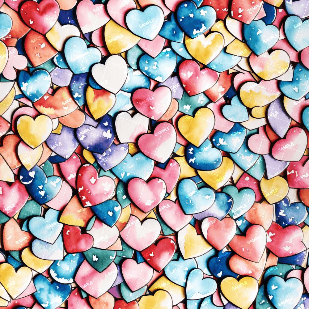 Watercolor Hearts 43