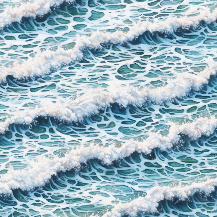 Waves Along the Beach Painting