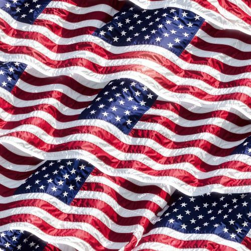 Waving Fabric US Flag