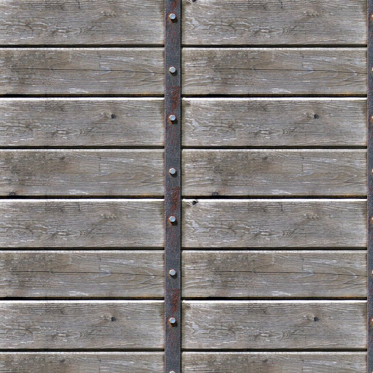 Weathered Wood with Iron Strap