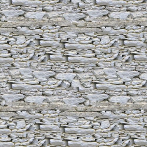 Whitewashed Stone Foundation