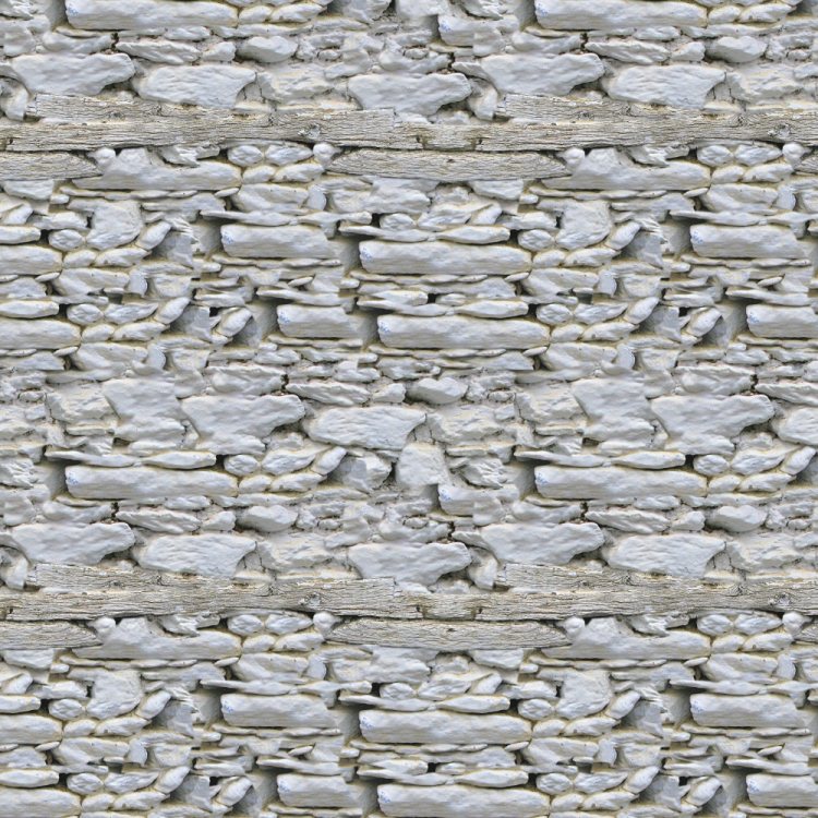 Whitewashed Stone Foundation