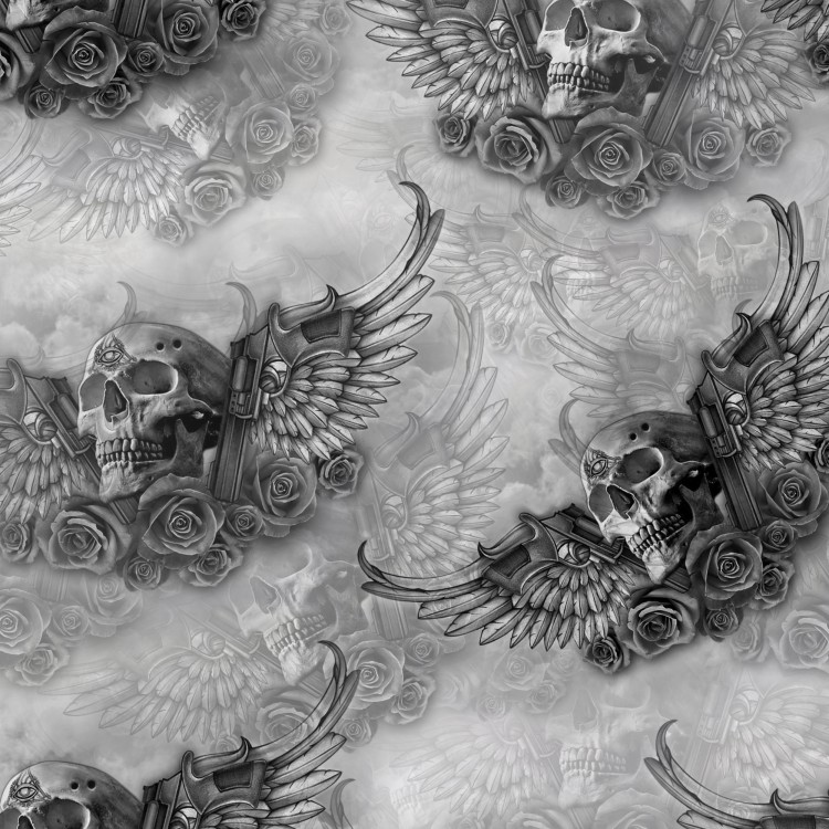 Winged Pistol Skull 22