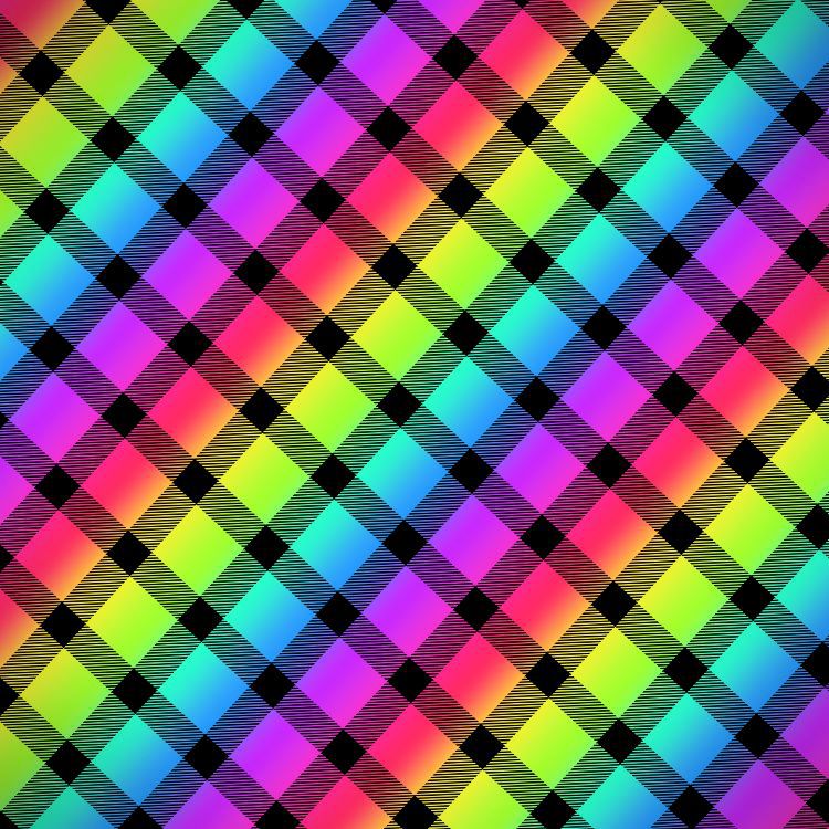 Woven Tartan Gingham Rainbow 22