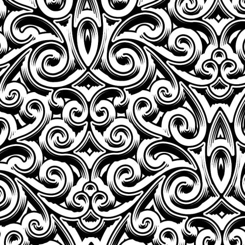 Architectural Shadowed Scrollwork