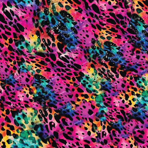 Black Spotted Neon Watercolor