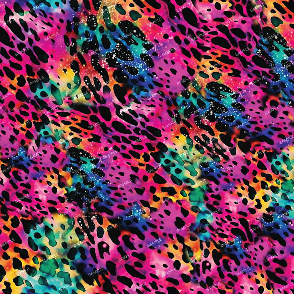 Black Spotted Neon Watercolor