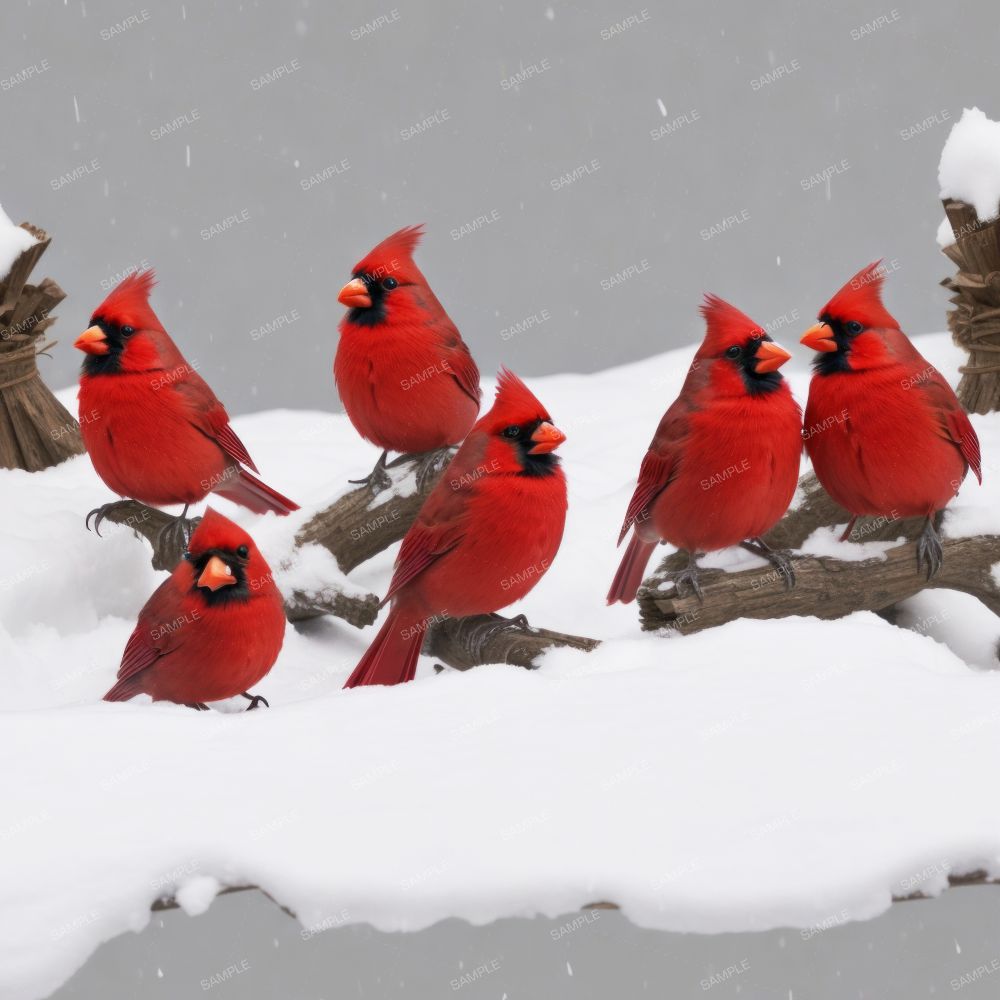 Cardinals in the Snow 42