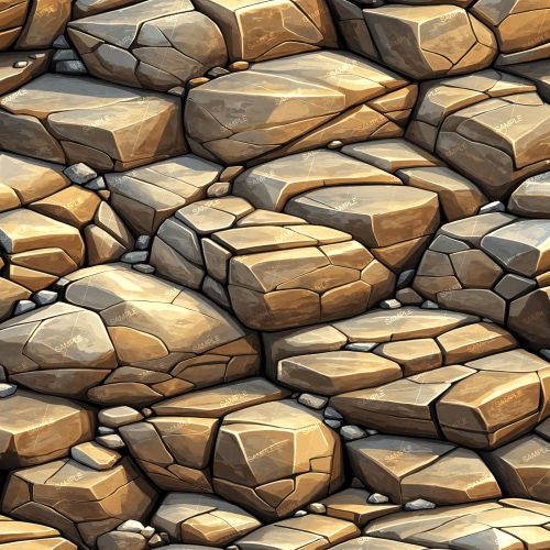 Cartoon Rock Wall 44