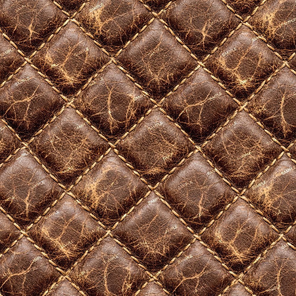 Distressed Diamond Stitched Leather 42
