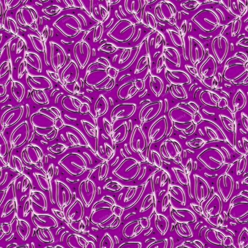 Embossed Purple Flowers
