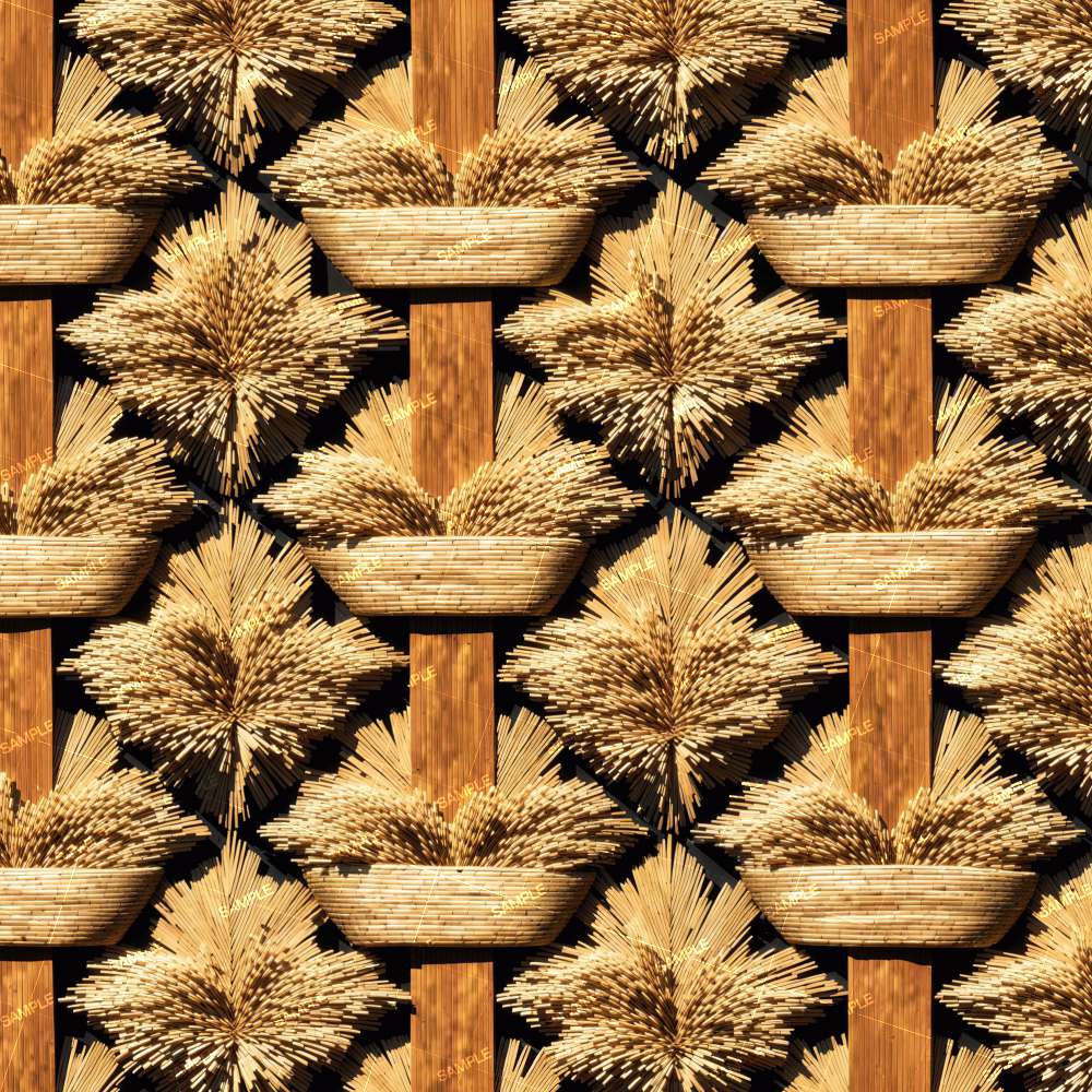 Floral Style Woven Rattan