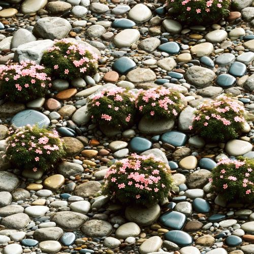 Flowers in a Rock Garden