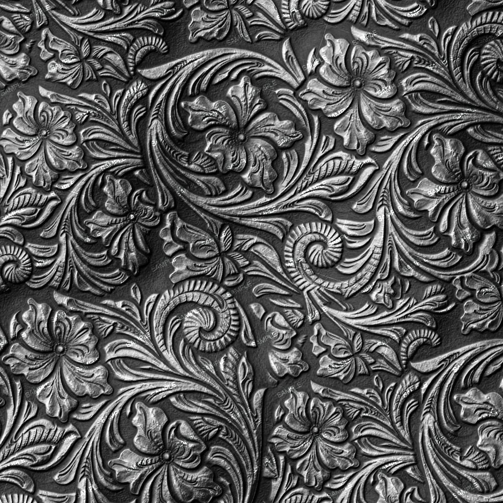 Grayscale Embossed Leather