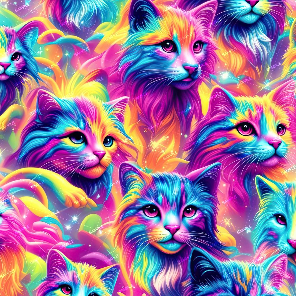Lisa Frank Neon Cats 42