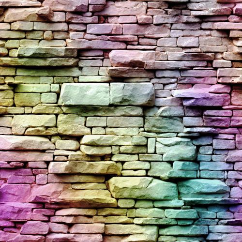 Multicolored Stone Wall 43