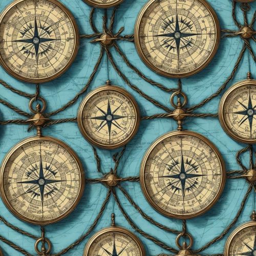 Nautical Map and Compass