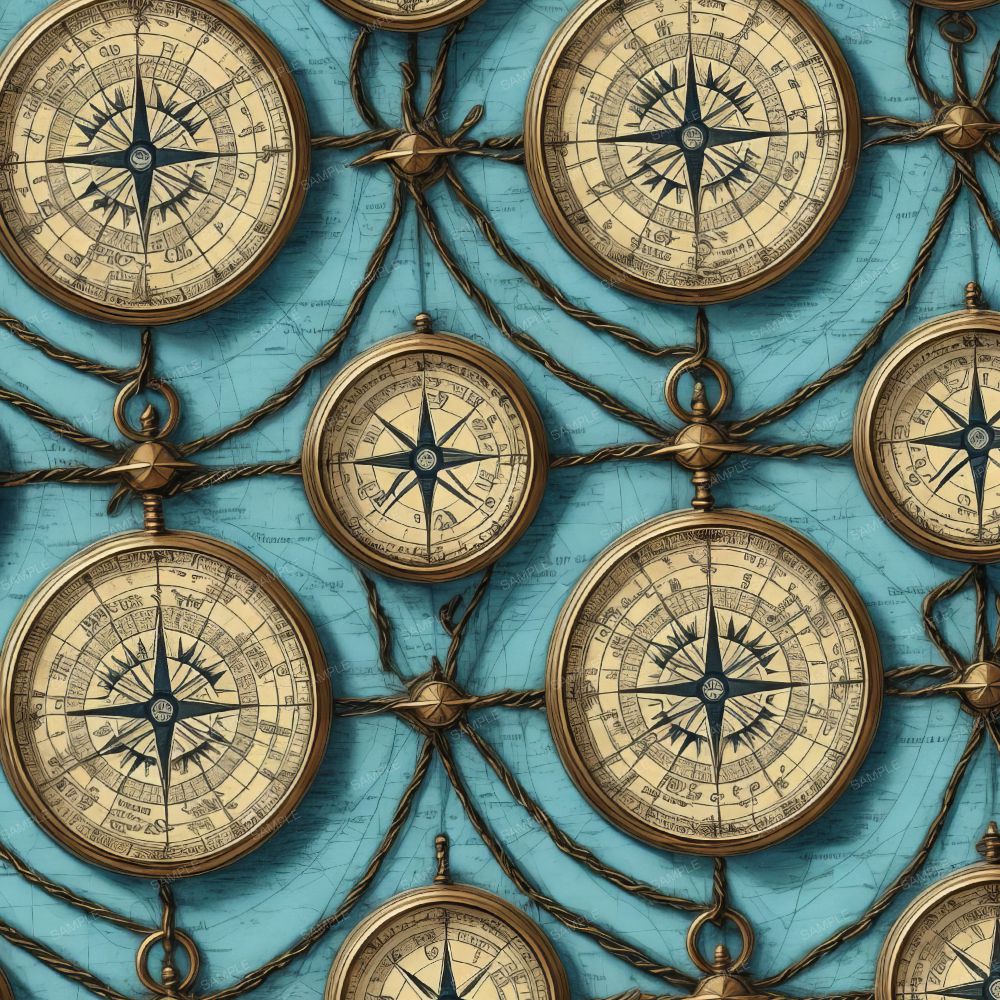 Nautical Map and Compass