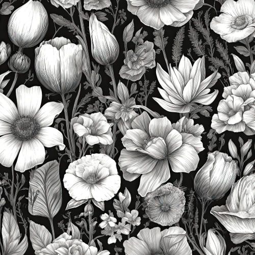 Pen and Ink Flower Illustration 42