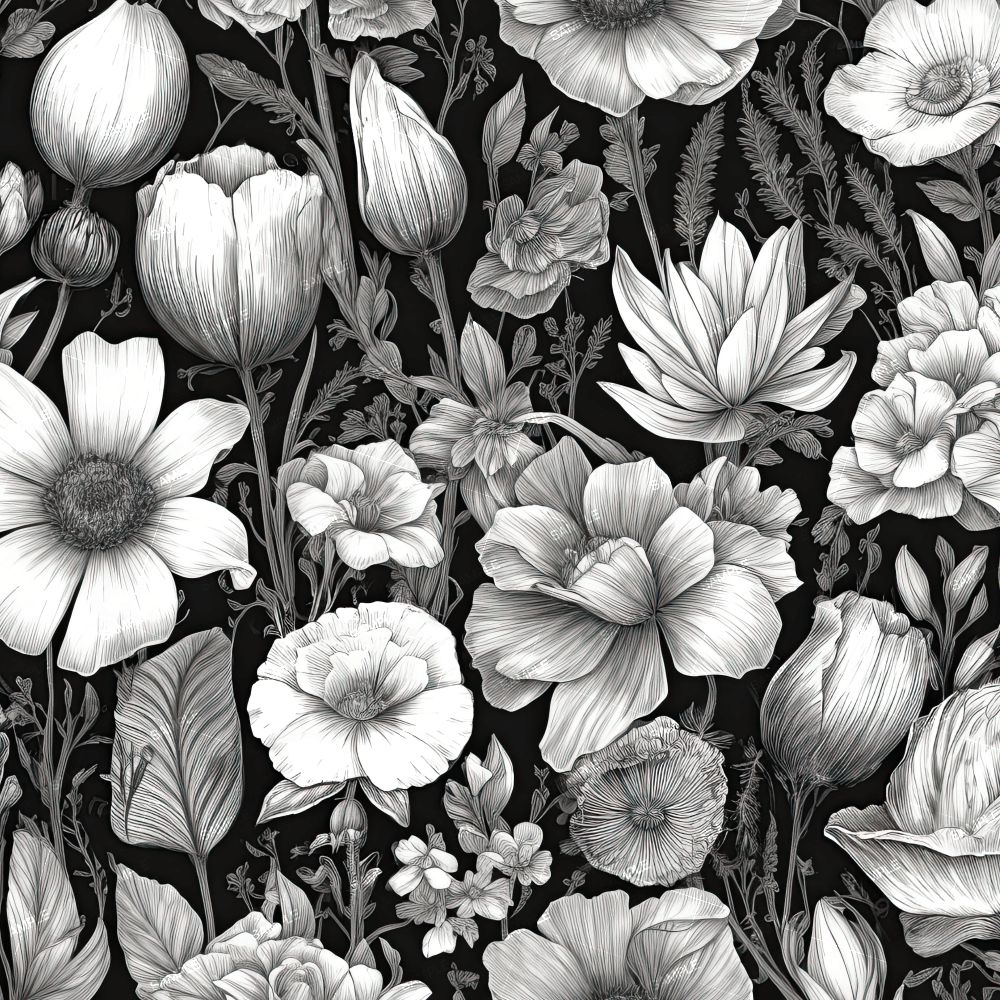 Pen and Ink Flower Illustration 42