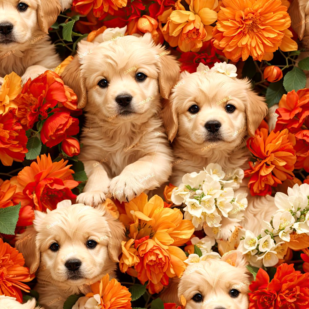 Puppies and Flowers 43