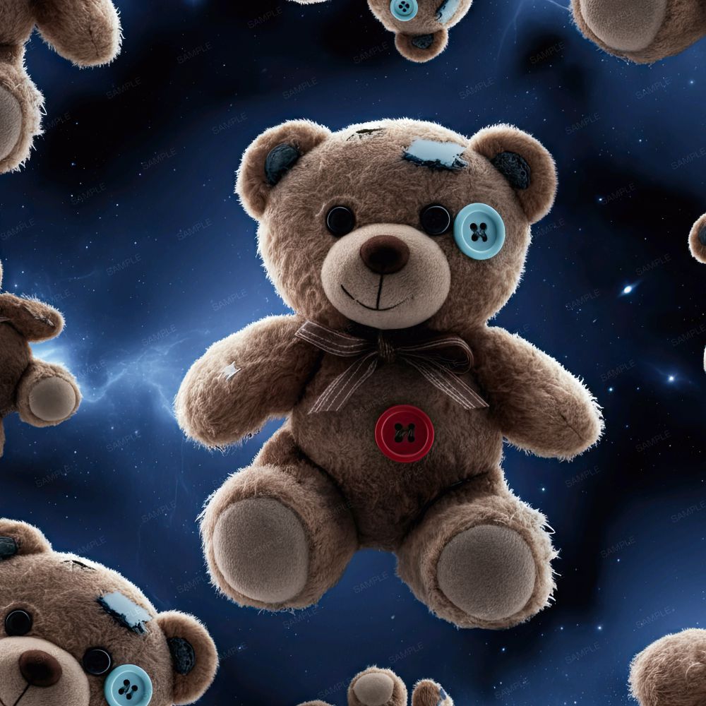 Raggedy Teddy Bears in Space