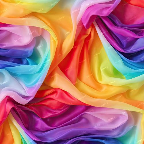 Rainbow Silk Fabric 22