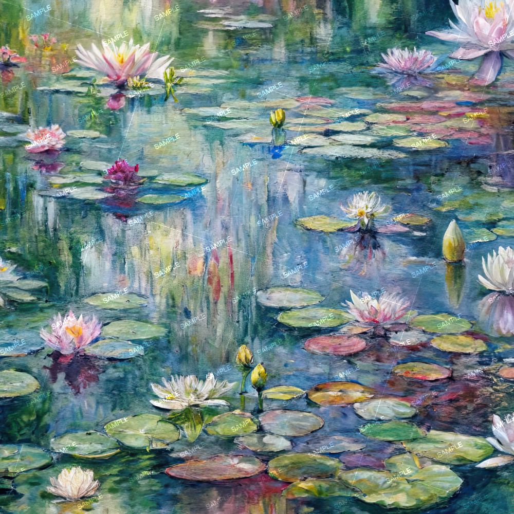Renoir Style Lilly Pond Painting