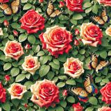 Rose-Bush-with-Butterflies-43