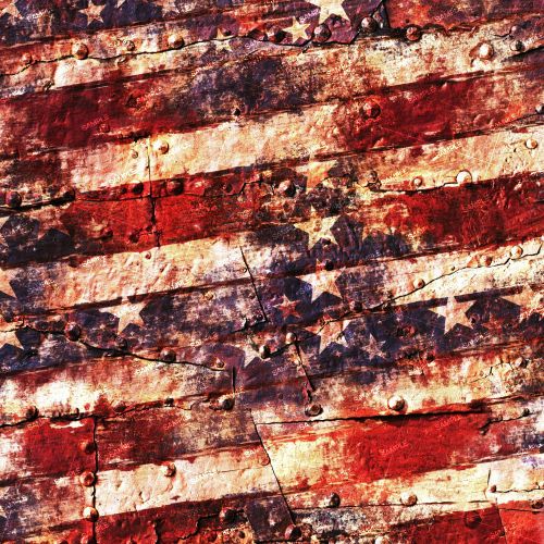 Rusty Riveted US Flag