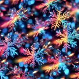 Snowflakes-Refracting-Rainbow-Light