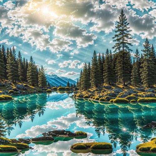 Tranquil Mountain Lake
