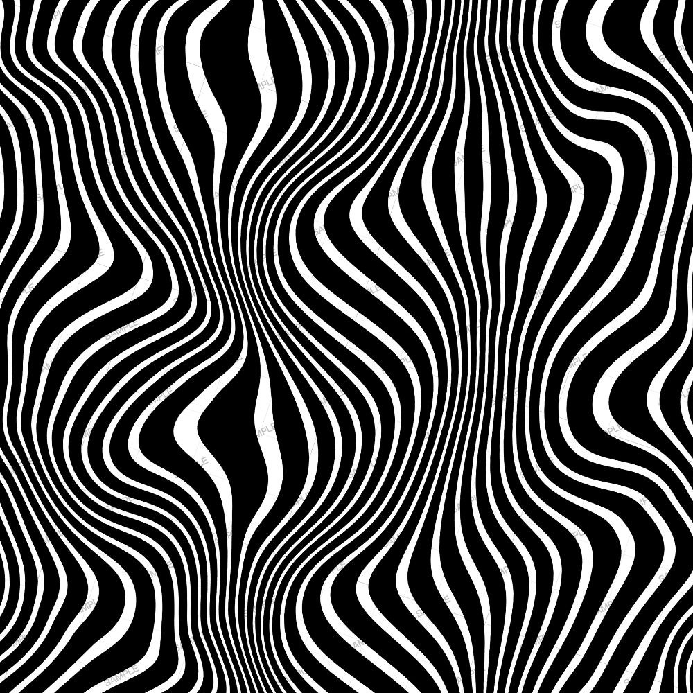 Trippy Wavy Black and White Lines