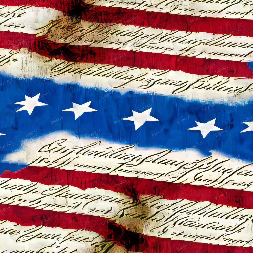 US Grunge Constitution Flag 42