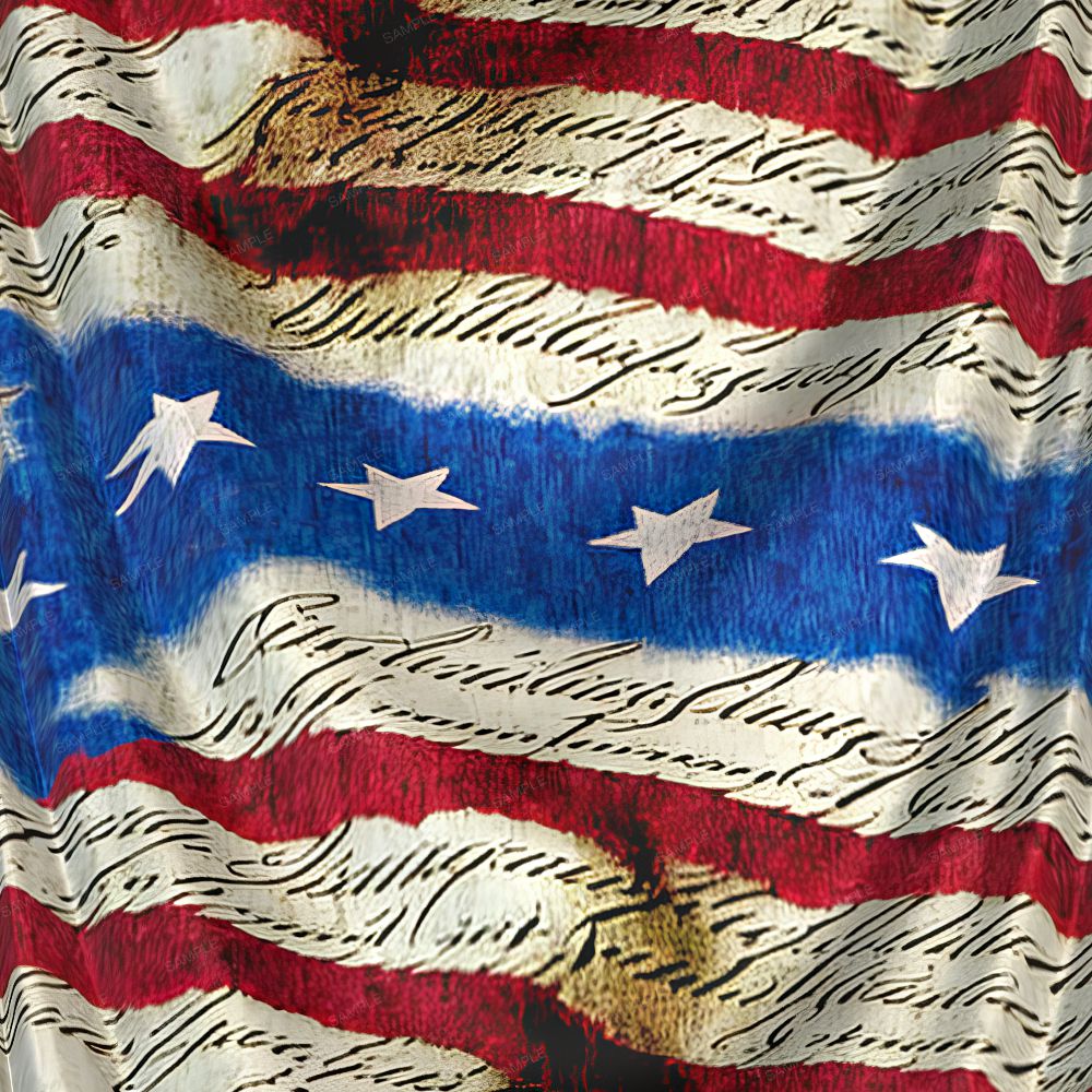 US Grunge Constitution Flag 43