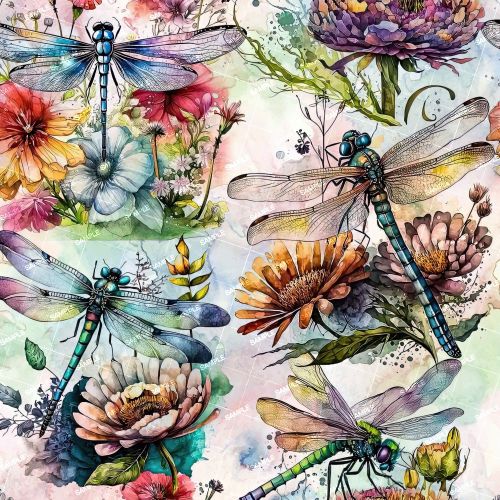 Watercolor Dragonflies 23