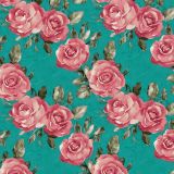 Watercolor-Roses-on-an-Teal-Background